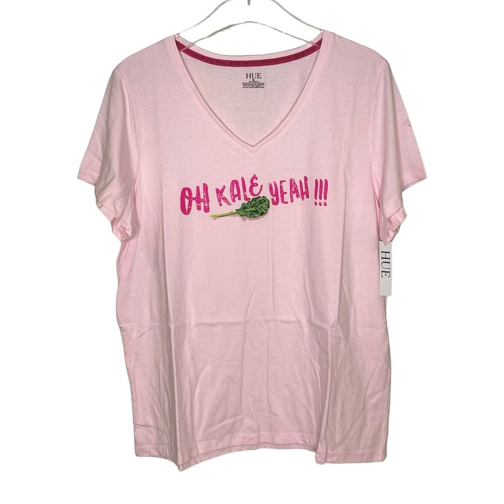 NWT HUE Womens "Oh KALE YEAH" T-shirt size: X-Large